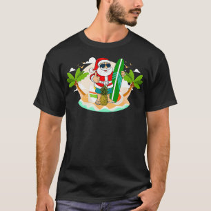 Hawaiian Surfing Santa Claus oder Surf Beach Chris T-Shirt