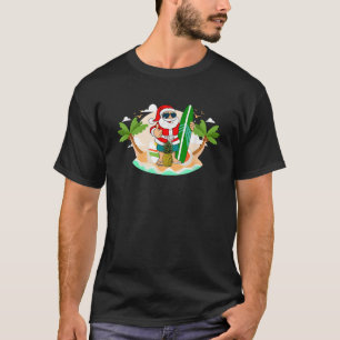Hawaiian Surfing Santa Claus oder Surf Beach Chris T-Shirt