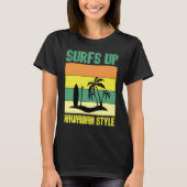 Hawaiian Surfs Up Hawaiian Style Hawaii Pineapple T-Shirt (Vorderseite)