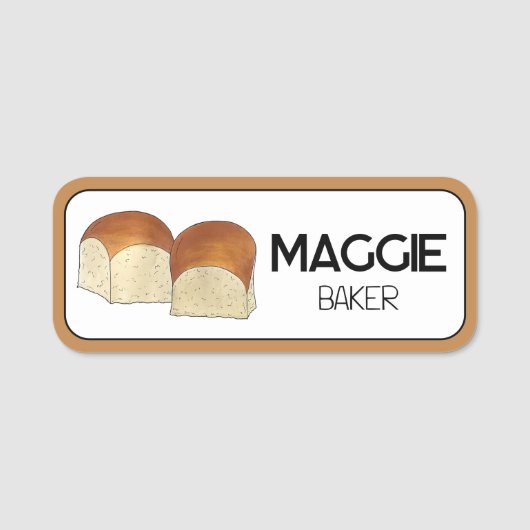 Hawaiian Sweet Rolls Brot Abendessen Roll Bäckerei Namensschild (Vorderseite)