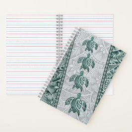 Hawaiian Tapa and Honu Notebook Notizblock