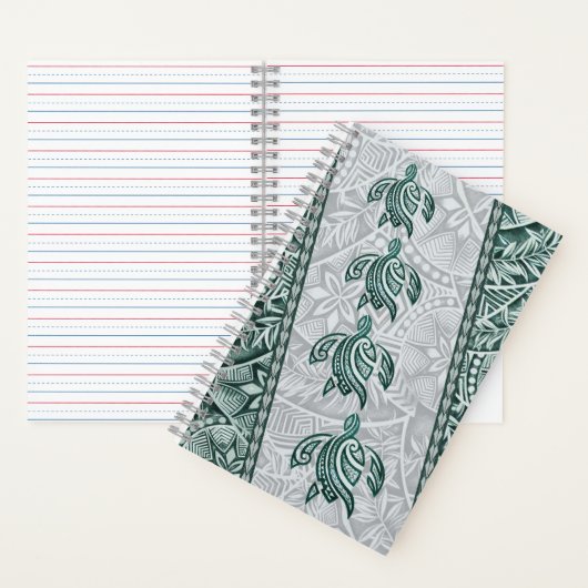 Hawaiian Tapa and Honu Notebook Notizblock (Innen)