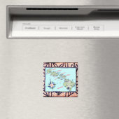 Hawaiian Tapa Magnet (In Situ (Geschirrspüler))