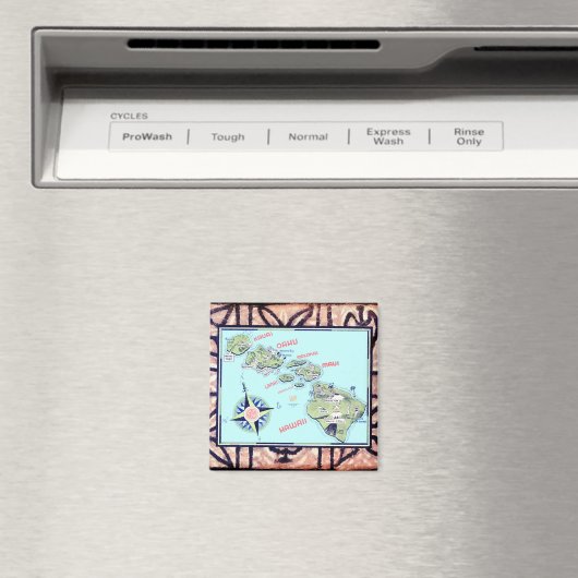 Hawaiian Tapa Magnet (In Situ (Geschirrspüler))