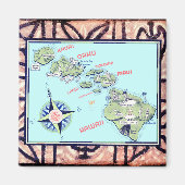 Hawaiian Tapa Magnet (Vorne)
