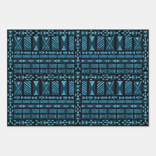 Hawaiian Tapa Pattern Geschenkpapier Set (Vorderseite 3)