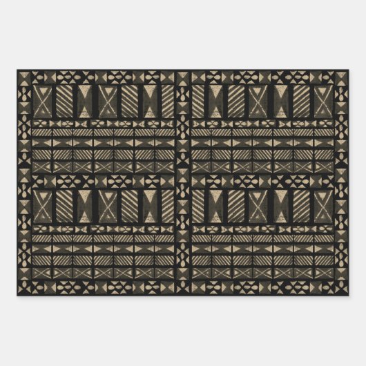 Hawaiian Tapa Pattern Geschenkpapier Set (Vorderseite 2)