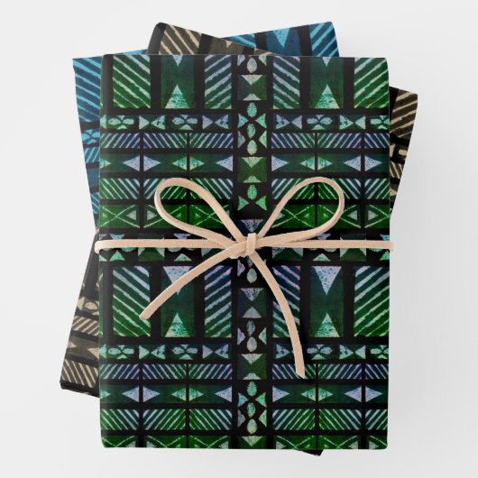 Hawaiian Tapa Pattern Geschenkpapier Set (Beispiel)