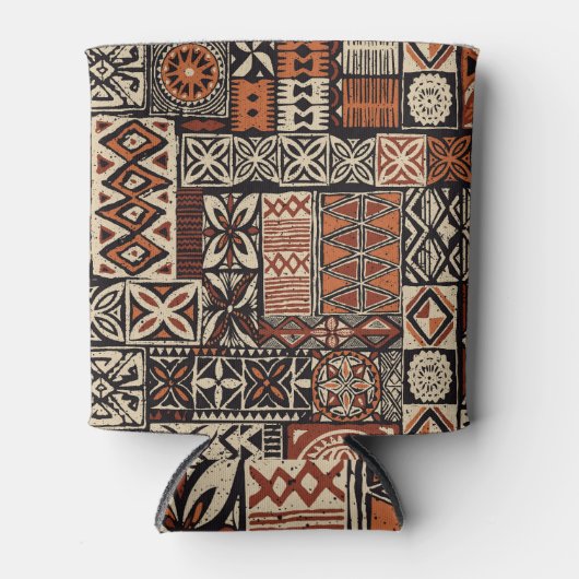 Hawaiian Tapa: Stammes-Patchwork Dosenkühler (Vorderseite)