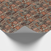 Hawaiian Tapa: Stammes-Patchwork Geschenkpapier (Ecke)