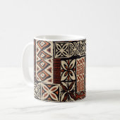 Hawaiian Tapa: Stammes-Patchwork Kaffeetasse (Vorderseite Links)