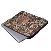 Hawaiian Tapa: Stammes-Patchwork Laptopschutzhülle (Vorne Knopf)
