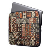 Hawaiian Tapa: Stammes-Patchwork Laptopschutzhülle (Vorderseite Links)