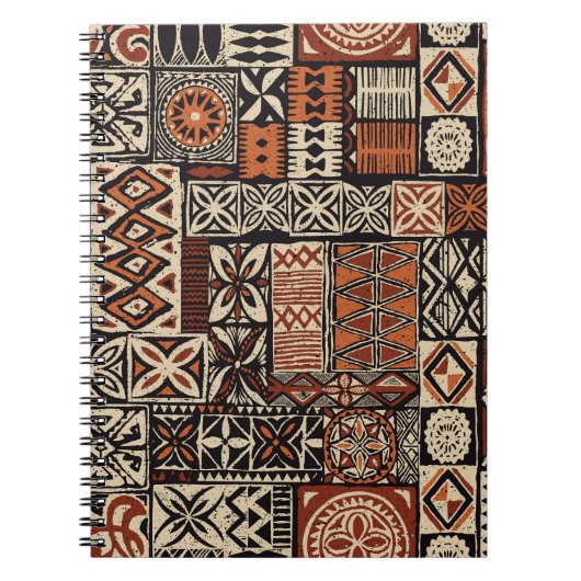Hawaiian Tapa: Stammes-Patchwork Notizblock (Vorderseite)