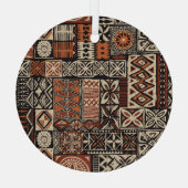 Hawaiian Tapa: Stammes-Patchwork Ornament Aus Glas (Rückseite)