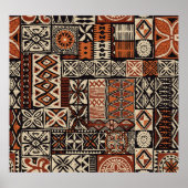 Hawaiian Tapa: Stammes-Patchwork Poster (Vorne)