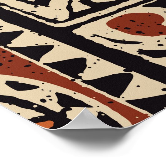 Hawaiian Tapa: Stammes-Patchwork Poster (Ecke)