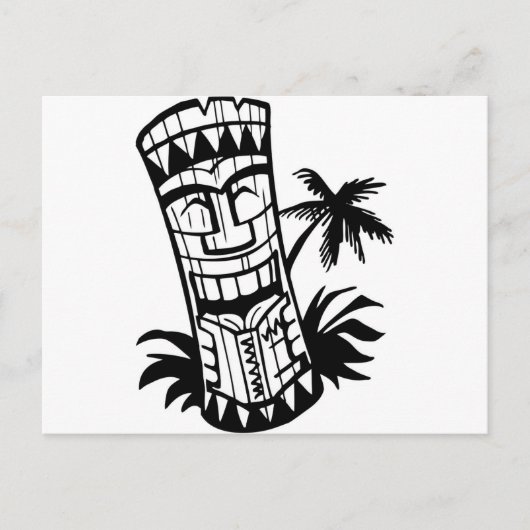 HAWAIIAN TIKI BAR ART POSTKARTE (Vorderseite)