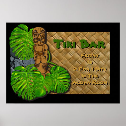Hawaiian Tiki Bar Poster (Vorne)
