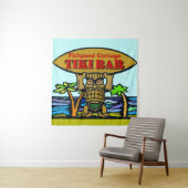 Hawaiian Tiki Bar, Text hinzufügen, Tapestry Wandteppich (Beispiel)