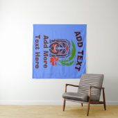 Hawaiian Tiki Bar, Text hinzufügen, Tapestry Wandteppich (Beispiel (Horizontal))