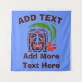 Hawaiian Tiki Bar, Text hinzufügen, Tapestry Wandteppich (Vorderseite)