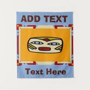 Hawaiian Tiki Bar, Text hinzufügen, Tapestry Wandteppich