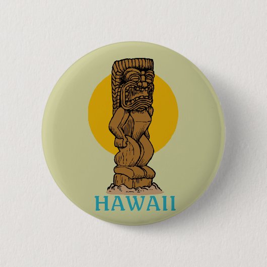 Hawaiian Tiki Button (Vorderseite)