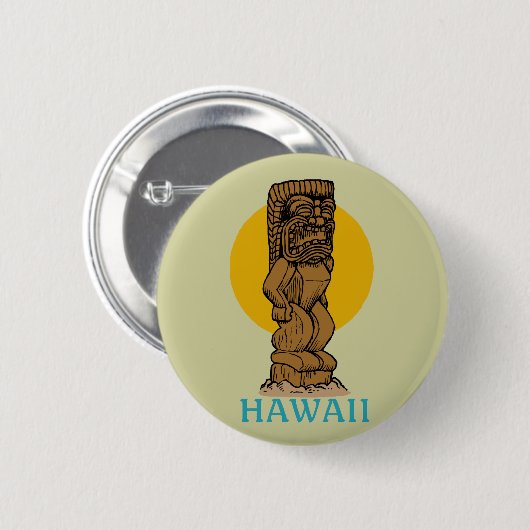 Hawaiian Tiki Button (Vorne & Hinten)