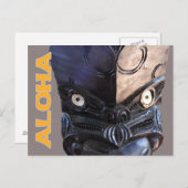 Hawaiian Tiki Carving Postcard Postkarte (Vorne/Hinten)