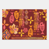 Hawaiian Tiki Geschenkpapier Set (Vorderseite 3)