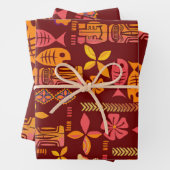 Hawaiian Tiki Geschenkpapier Set (Beispiel)
