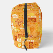 Hawaiian Tiki Icons Reisetasche Waschbeutel (Rechts)