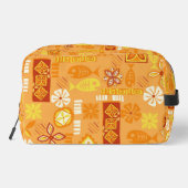 Hawaiian Tiki Icons Reisetasche Waschbeutel (Rückseite)