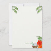 Hawaiian Tiki Luau Party Einladung (Rückseite)