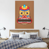 Hawaiian Tiki Mask Leinwanddruck (Insitu (Schlafzimmer))