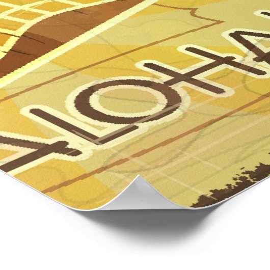 Hawaiian Tiki Mask Poster (Ecke)