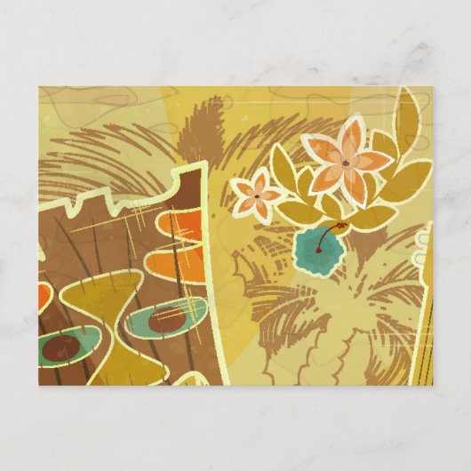 Hawaiian Tiki Mask Postkarte (Vorderseite)