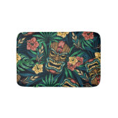 Hawaiian Tiki Mask tropisches Muster Badematte (Vorderseite)
