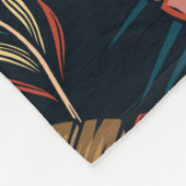 Hawaiian Tiki Mask tropisches Muster Fleecedecke (Ecke)