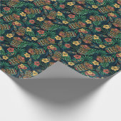 Hawaiian Tiki Mask tropisches Muster Geschenkpapier (Ecke)