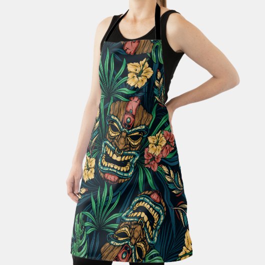 Hawaiian Tiki Mask tropisches Muster Schürze (InSitu)