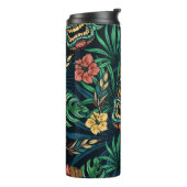 Hawaiian Tiki Mask tropisches Muster Thermosbecher (Nach links gedreht)