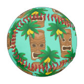 Hawaiian Tiki Repeat Pattern Baseball (Vorderseite Links)