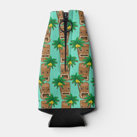 Hawaiian Tiki Repeat Pattern Flaschenkühler (Rückseite)