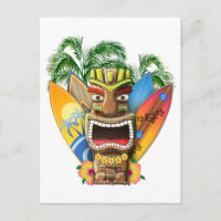 Hawaiian Tiki Surfing