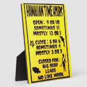 hawaiian time plaque fotoplatte (Seite)