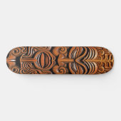 Hawaiian Totem Tiki Maske Art Skateboard (Horizontal)