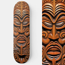 Hawaiian Totem Tiki Maske Art Skateboard