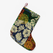 Hawaiian tribal elements and hibiscus fabric patch kleiner weihnachtsstrumpf (Vorderansicht (hängend))